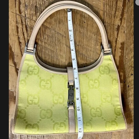Vintage Gucci Jackie Bardot Rare Iconic Lime Green Bag Purse Silver Hardware - Picture 3 of 15